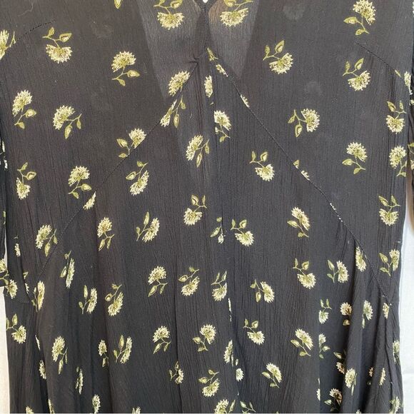 Amuse Society Talis Black Floral Print Swing Dress Size Extra Small - Picture 9 of 16